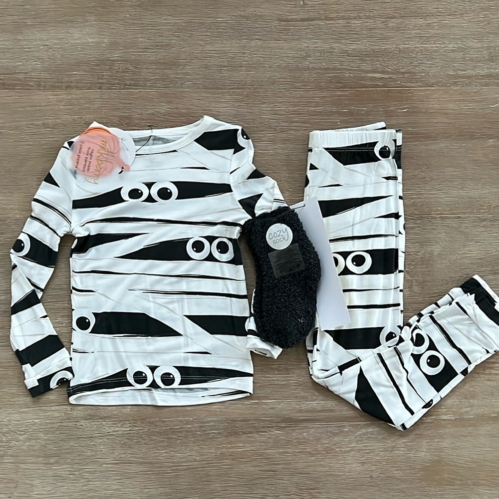 🎃 Milkberry Toddler Boy Girl Bamboo Halloween Pajama Set 12 months 2T